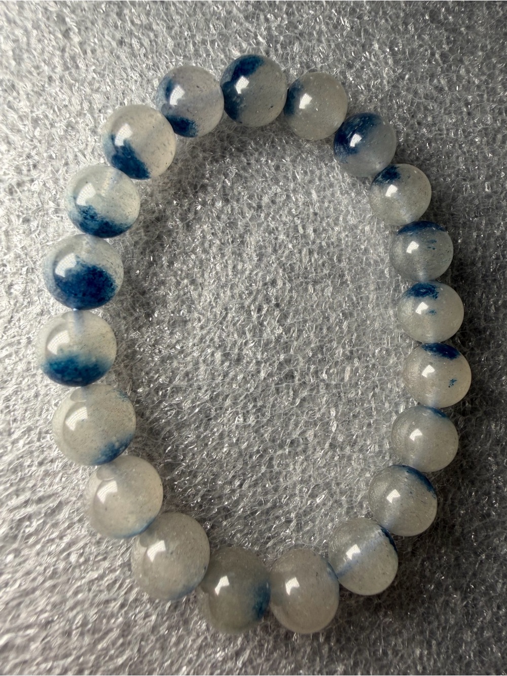 9MM Blue Phantom Quartz Natural Crystal Bracelet